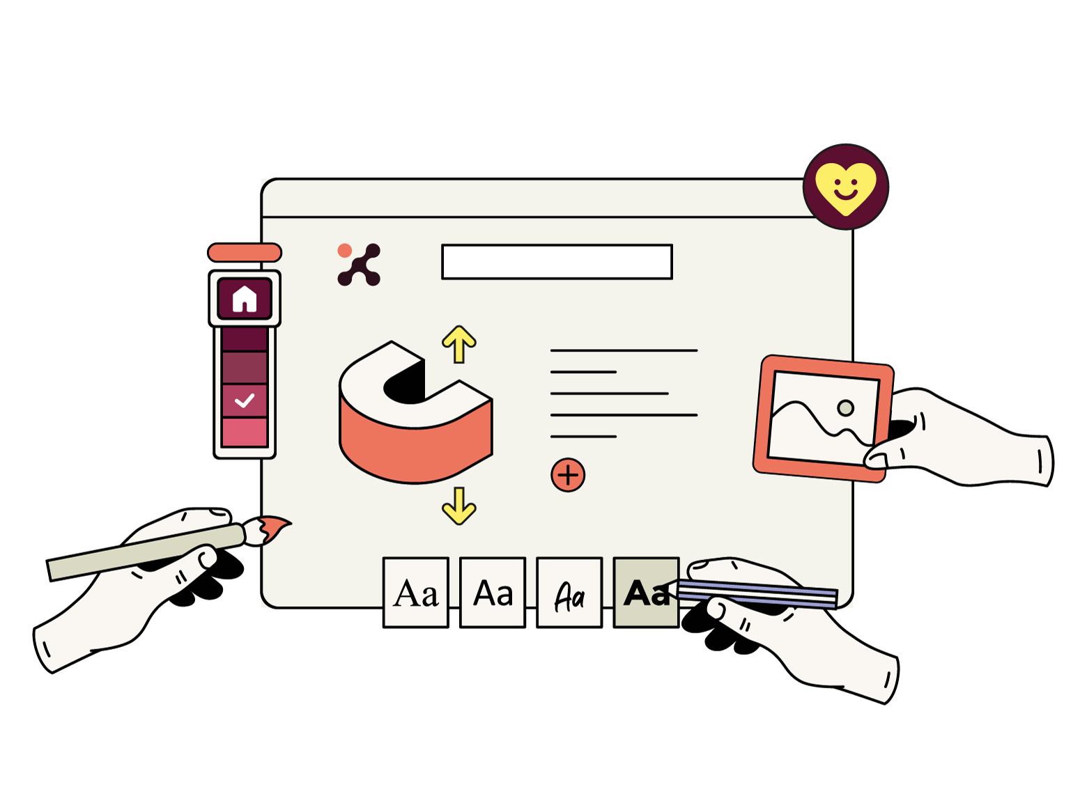Eine mögliche Website bei der Umsetzung.