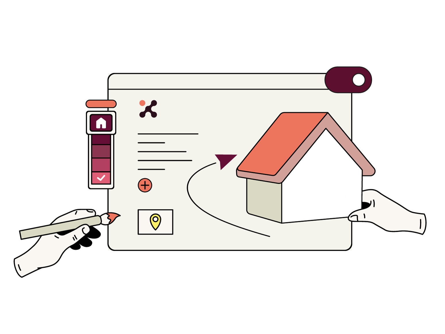 Eine mögliche Immobilien-Website bei der Umsetzung.